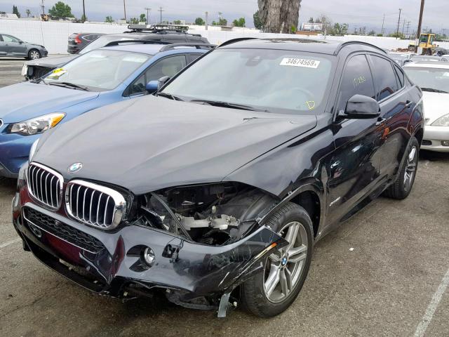 5UXKU6C58F0R33532 - 2015 BMW X6 XDRIVE5 BLACK photo 2