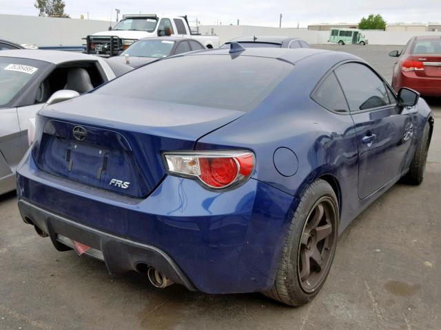 JF1ZNAA1XG8704486 - 2016 TOYOTA SCION FR-S BLUE photo 4