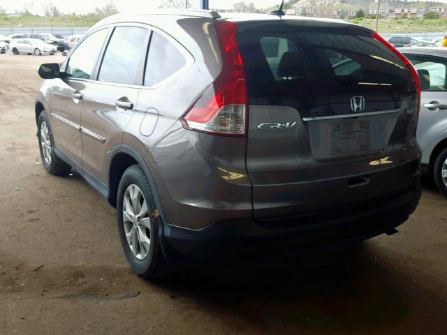 5J6RM4H76DL082464 - 2013 HONDA CR-V EXL TAN photo 3