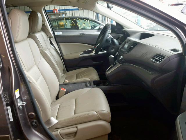 5J6RM4H76DL082464 - 2013 HONDA CR-V EXL TAN photo 5