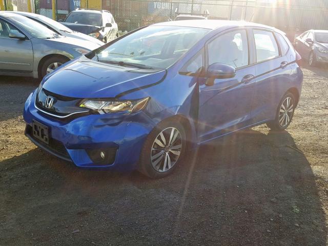 JHMGK5H70HS010677 - 2017 HONDA FIT EX BLUE photo 2