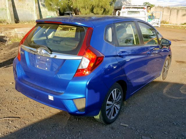 JHMGK5H70HS010677 - 2017 HONDA FIT EX BLUE photo 4