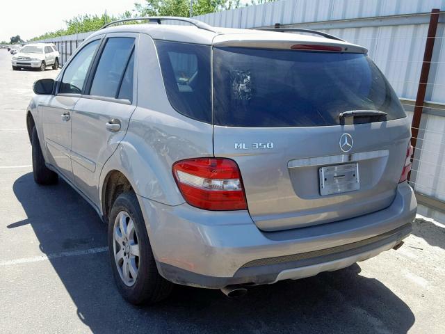 4JGBB86E66A016285 - 2006 MERCEDES-BENZ ML 350 BROWN photo 3