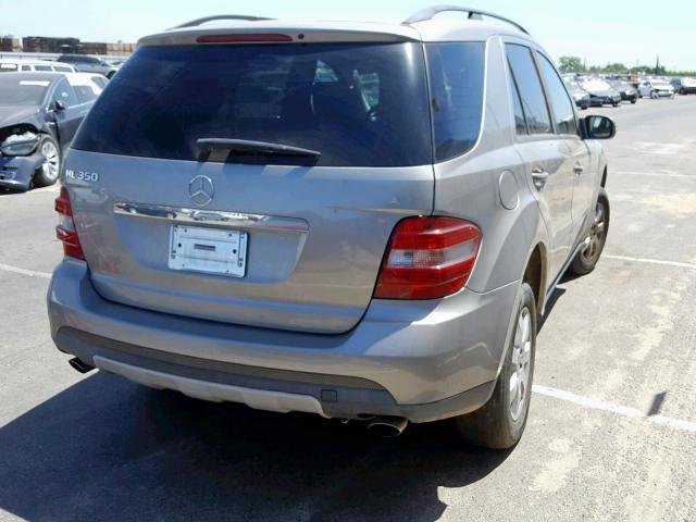 4JGBB86E66A016285 - 2006 MERCEDES-BENZ ML 350 BROWN photo 4