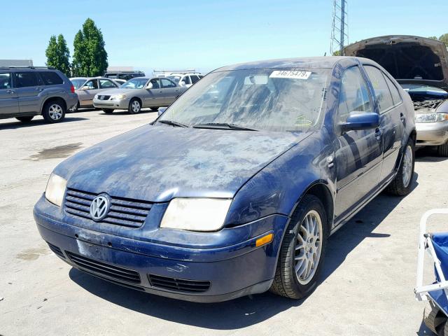 3VWSD69M61M132469 - 2001 VOLKSWAGEN JETTA GLS BLUE photo 2