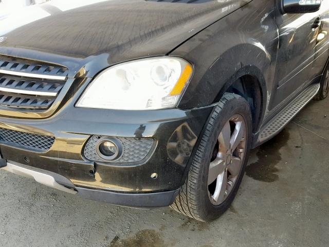 4JGBB86EX7A163050 - 2007 MERCEDES-BENZ ML 350 BLACK photo 9