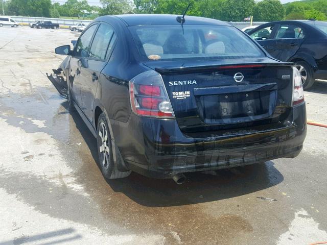 3N1AB6AP6CL624683 - 2012 NISSAN SENTRA 2.0 BLACK photo 3