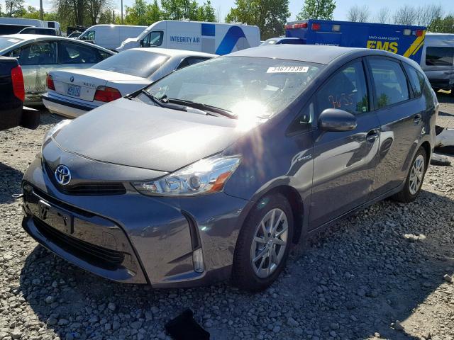 JTDZN3EU9GJ052754 - 2016 TOYOTA PRIUS V GRAY photo 2