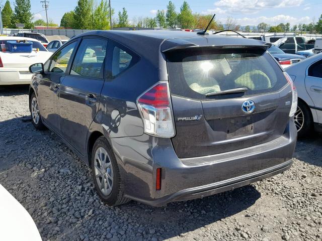 JTDZN3EU9GJ052754 - 2016 TOYOTA PRIUS V GRAY photo 3