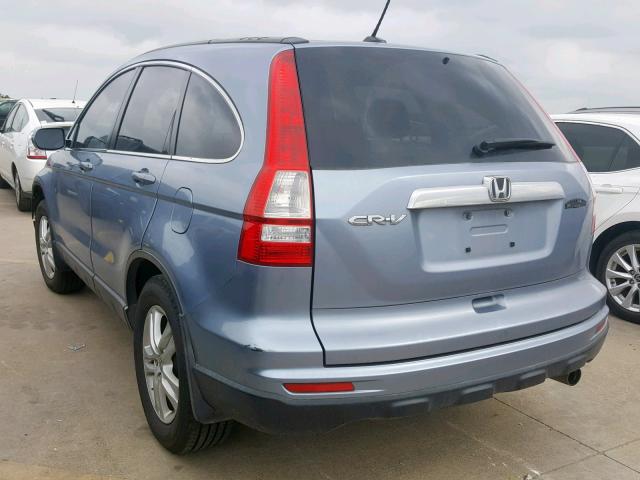 JHLRE3H71AC008087 - 2010 HONDA CR-V EXL BLUE photo 3