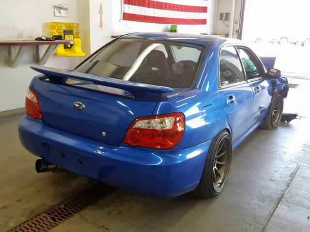 JF1GD29605G503926 - 2005 SUBARU IMPREZA WR BLUE photo 4