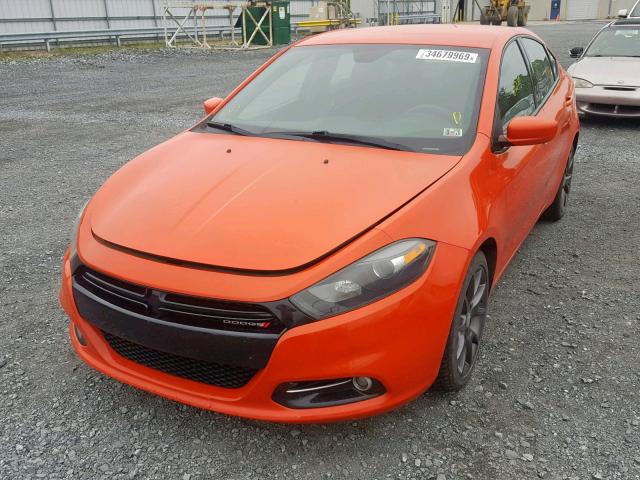 1C3CDFBB0FD369434 - 2015 DODGE DART SXT ORANGE photo 2