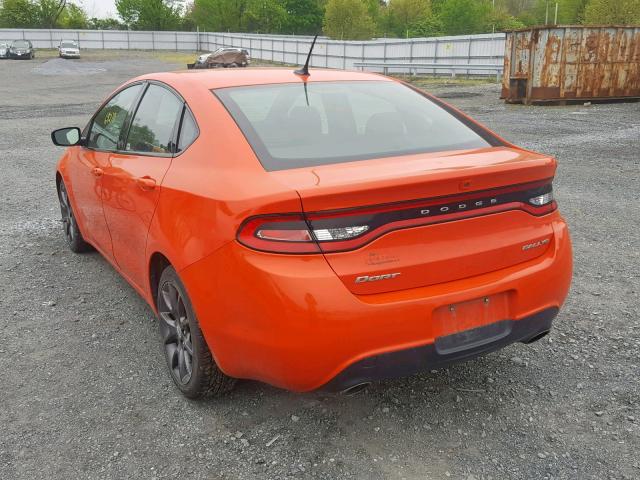 1C3CDFBB0FD369434 - 2015 DODGE DART SXT ORANGE photo 3