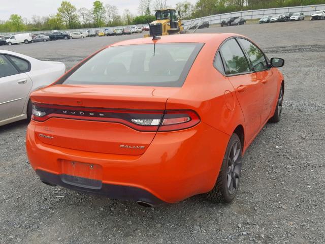 1C3CDFBB0FD369434 - 2015 DODGE DART SXT ORANGE photo 4