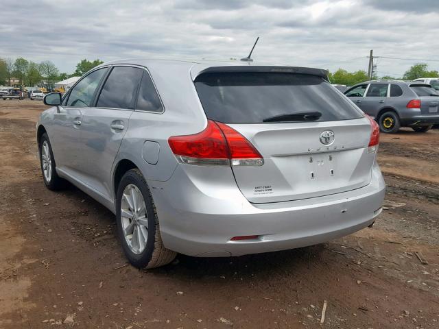 4T3ZA3BB0AU021237 - 2010 TOYOTA VENZA SILVER photo 3