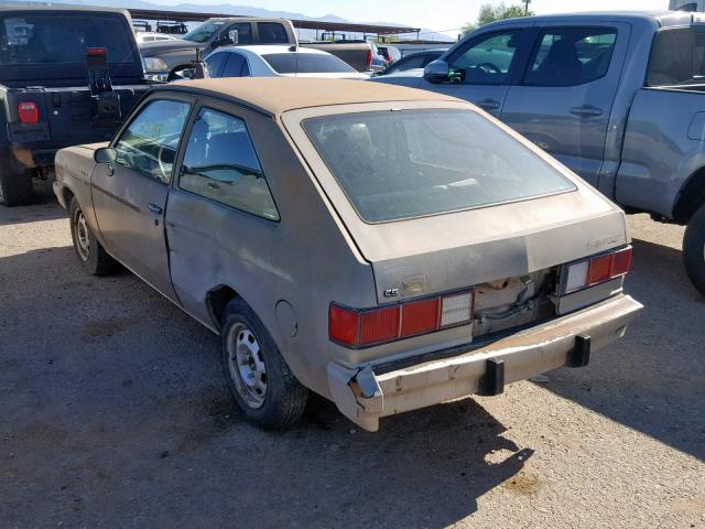 1G1AB08C8EY134592 - 1984 CHEVROLET CHEVETTE C BROWN photo 3