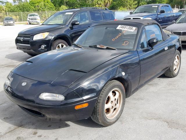 JM1NA3534T0713415 - 1996 MAZDA MX-5 MIATA BLACK photo 2