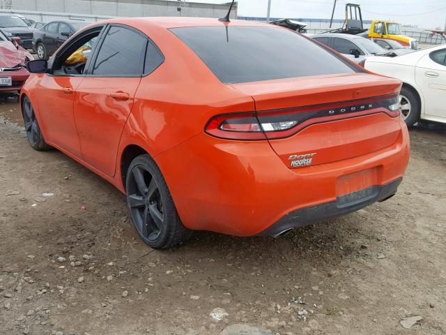 1C3CDFBB4FD310662 - 2015 DODGE DART SXT ORANGE photo 3