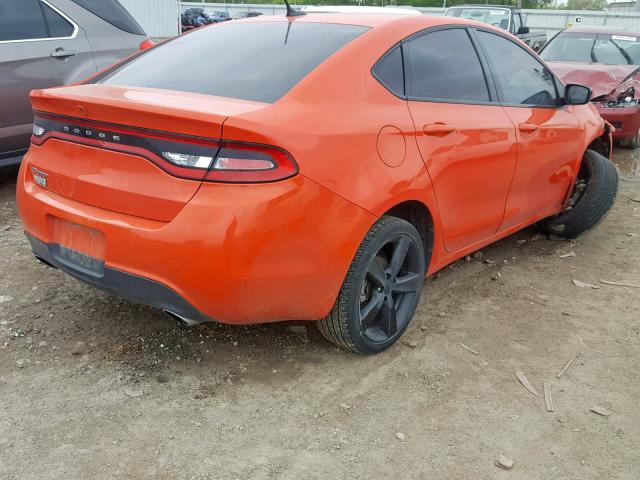 1C3CDFBB4FD310662 - 2015 DODGE DART SXT ORANGE photo 4