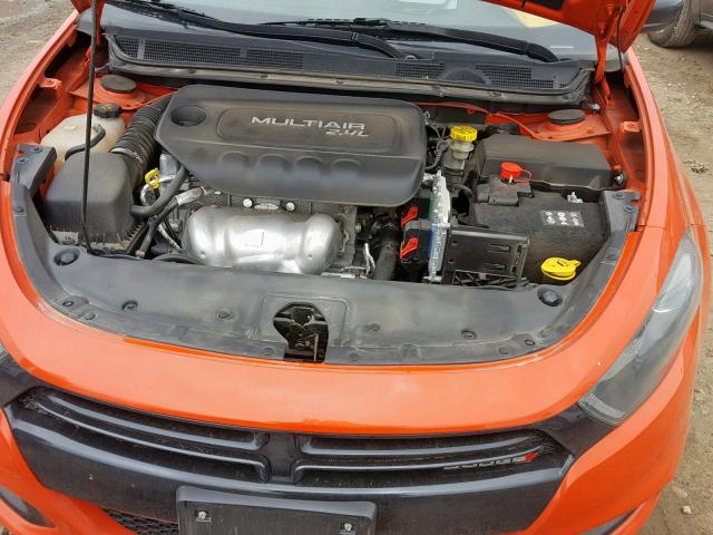 1C3CDFBB4FD310662 - 2015 DODGE DART SXT ORANGE photo 7