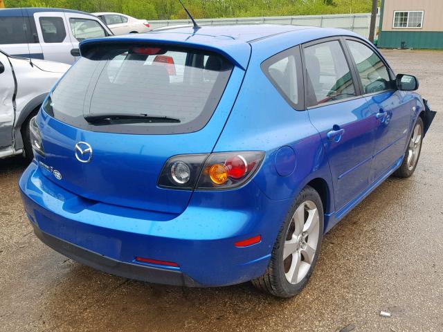 JM1BK343851295553 - 2005 MAZDA 3 HATCHBAC BLUE photo 4