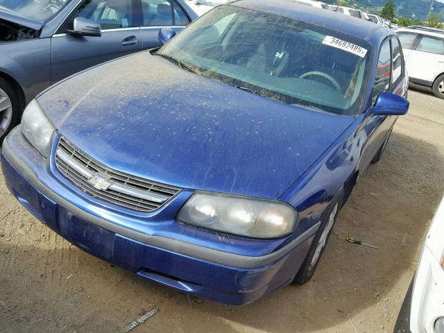 2G1WF52EX59221237 - 2005 CHEVROLET IMPALA PURPLE photo 2