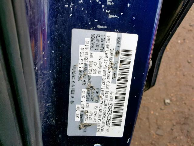 JM3ER4C34B0356437 - 2011 MAZDA CX-7 BLUE photo 10