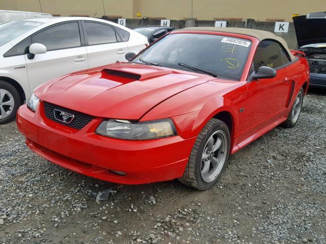 1FAFP45XX2F111714 - 2002 FORD MUSTANG GT RED photo 2