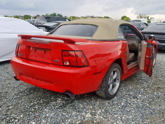 1FAFP45XX2F111714 - 2002 FORD MUSTANG GT RED photo 4