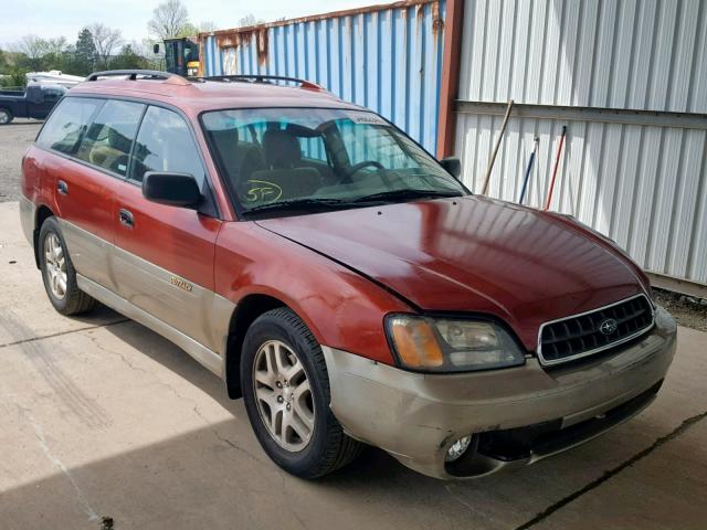 4S3BH675637653191 - 2003 SUBARU LEGACY OUT RED photo 1