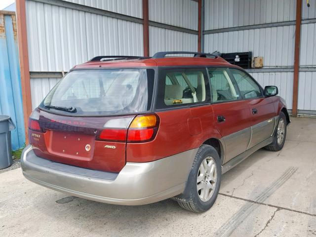 4S3BH675637653191 - 2003 SUBARU LEGACY OUT RED photo 4