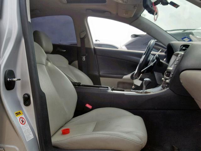 JTHBK262495105405 - 2009 LEXUS IS 250 SILVER photo 5