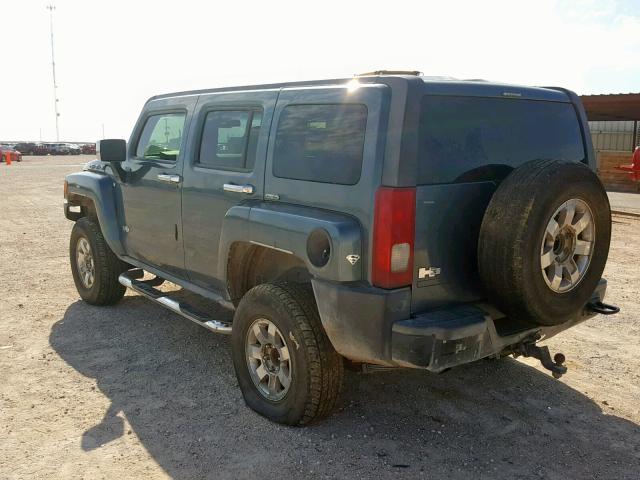 5GTDN13E578151601 - 2007 HUMMER H3 BLUE photo 3