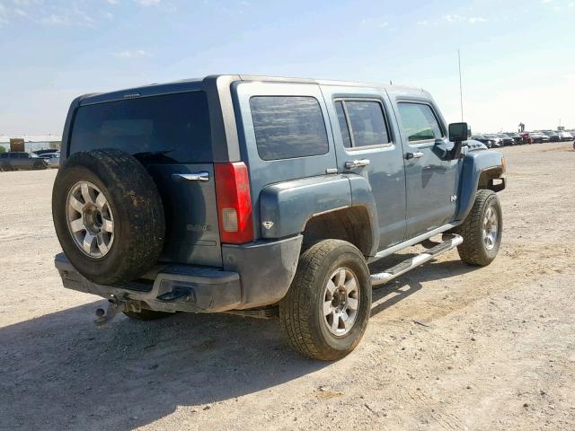 5GTDN13E578151601 - 2007 HUMMER H3 BLUE photo 4