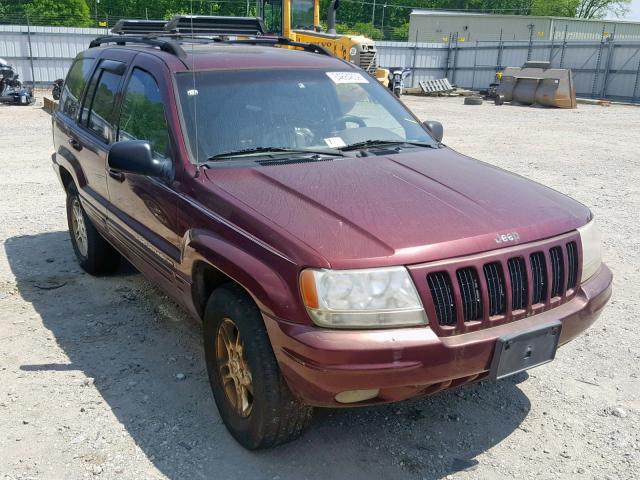 1J4GW58N5YC158588 - 2000 JEEP GRAND CHER MAROON photo 1