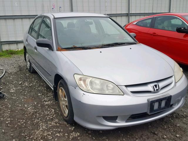 2HGES163X4H622793 - 2004 HONDA CIVIC DX V SILVER photo 1