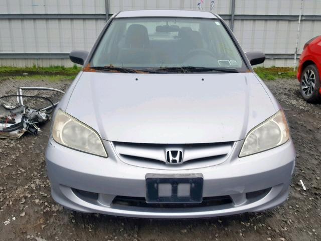 2HGES163X4H622793 - 2004 HONDA CIVIC DX V SILVER photo 9