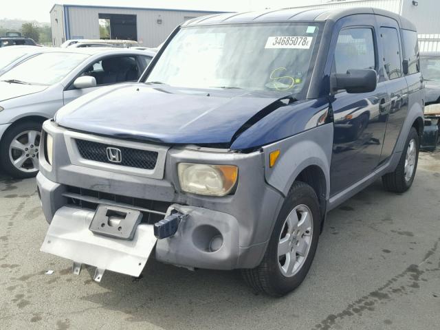 5J6YH28523L014213 - 2003 HONDA ELEMENT EX BLUE photo 2