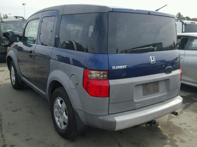 5J6YH28523L014213 - 2003 HONDA ELEMENT EX BLUE photo 3