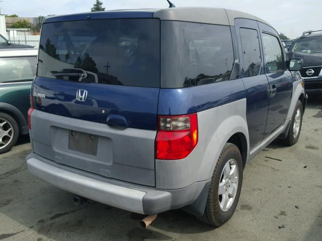 5J6YH28523L014213 - 2003 HONDA ELEMENT EX BLUE photo 4