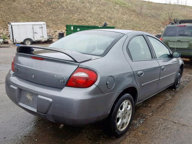 1B3ES56C15D283427 - 2005 DODGE NEON SXT GRAY photo 4