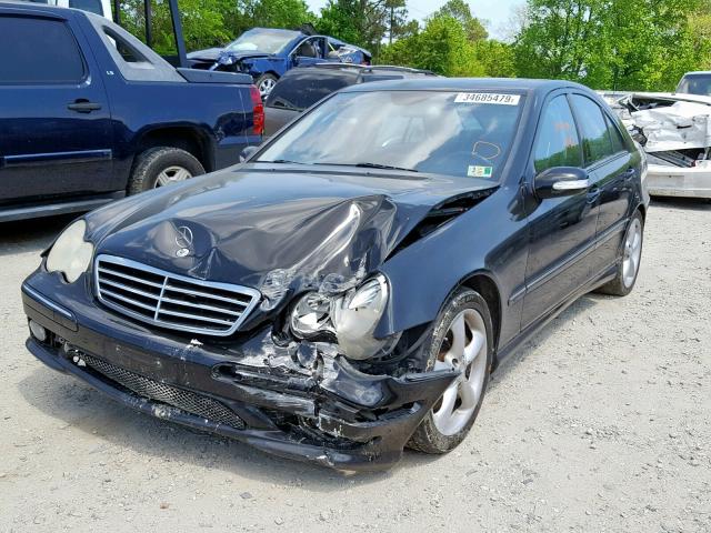 WDBRF40J55A718262 - 2005 MERCEDES-BENZ C 230K SPO BLACK photo 2