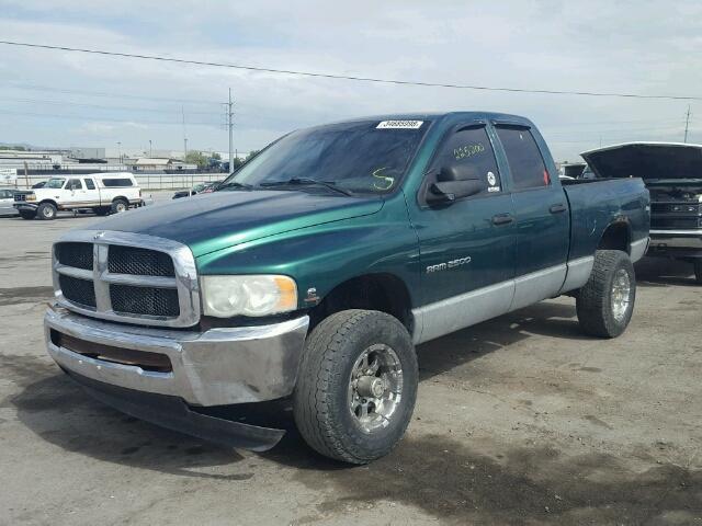 3D7KU28C63G784083 - 2003 DODGE RAM 2500 S GREEN photo 2