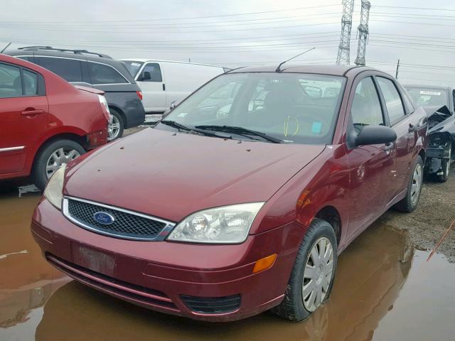 1FAFP34N37W241755 - 2007 FORD FOCUS ZX4 MAROON photo 2