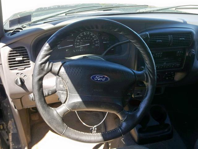 1FTYR10U12TA01242 - 2002 FORD RANGER GRAY photo 9