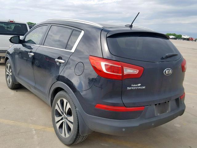 KNDPC3A20D7414190 - 2013 KIA SPORTAGE E BLACK photo 3