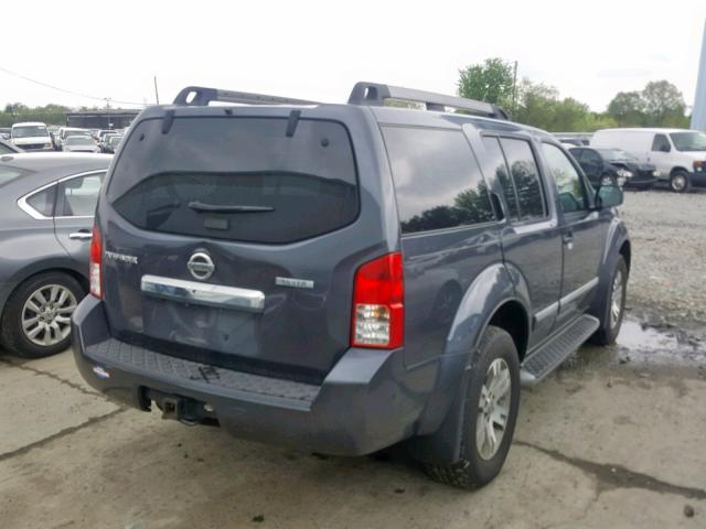 5N1AR1NB5BC630751 - 2011 NISSAN PATHFINDER GRAY photo 4