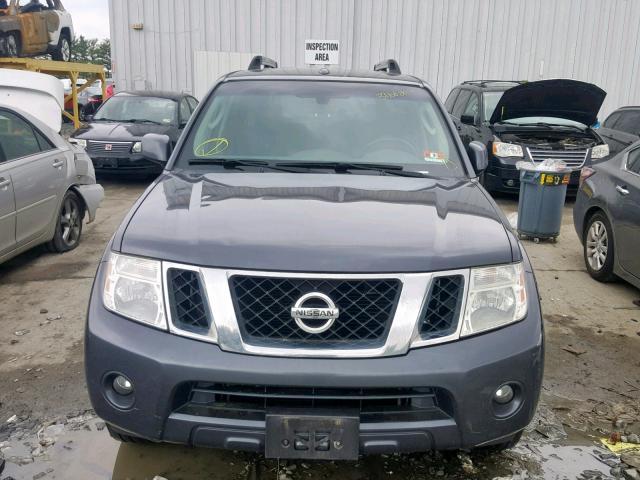 5N1AR1NB5BC630751 - 2011 NISSAN PATHFINDER GRAY photo 9