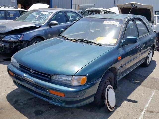 JF1GF2541PH807570 - 1993 SUBARU IMPREZA LS GREEN photo 2