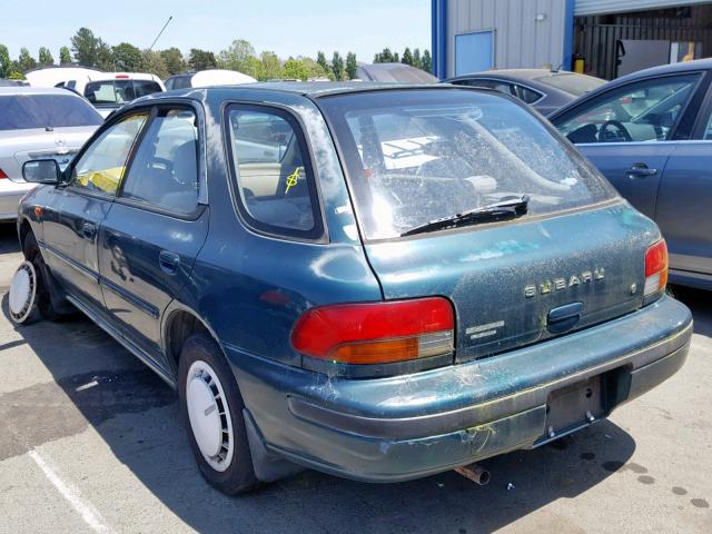 JF1GF2541PH807570 - 1993 SUBARU IMPREZA LS GREEN photo 3